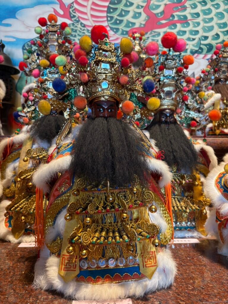 Gu Gong San Wang deity figure with ornate crown and dark beard